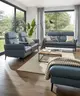 Hocker Fresno - LB ca. 67x67 cm, Leder, Hellblau