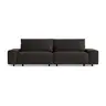 Sofa Sorano - 3-Sitzer, Leder, Schlamm