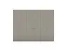 Drehtürenschrank Matera - BHT ca. 301x235x60 cm, Lack Matt, Muschelgrau, Griffe Coffee