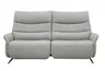 Sofa EM Lun - 3-Sitzer, Wall-Free Funktion, Kopfteilverstellung, Leder, grau