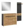 Garderobe - Basalt grau, Artisan Eiche Nachbildung