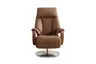 Sessel - Größe M, Relaxfunktion, Leder, Braun