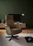 Sessel Girona - Relaxfunktion (motorisch), Leder, Moos