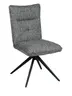Stuhl MARCIA - drehbar, Stoff, Grau