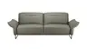 Sofa Victoria - 3-Sitzer inkl. Kopfstütze/Armlehne verstellbar, Leder, Grau
