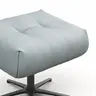 Hocker Terni - Sternfuss, Leder, Hellblau