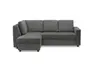 Ecksofa PRO FLEXX - Ecke links, 2-Sitzer, Stoff, Steingrau
