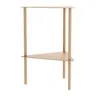 Beistelltisch Dagny - BHT ca. 40x55x40 cm, Dreieckig, Metall, Beige