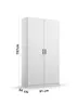 Drehtürenschrank RHONDA- B ca. 91 cm, Weiß