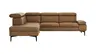 Ecksofa Felipa - Ecke links mit 2,5-Sitzer inkl. Kopfteil verstellbar, Leder, Cognac