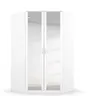 Eckschrank ROYAN- B ca. 117 cm, Weiß, Spiegel