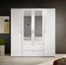 Drehtürenschrank- B ca. 180 cm, Weiß, Spiegel