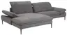  Ecksofa - Longchair links mit 1-Sitzer, Kopfteil/Armlehne/Sitztiefe verstellbar, Stoff, Grau