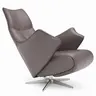Relaxsessel Girona - Relaxfunktion (motorisch), Leder, Dunkelgrau