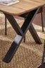 Esstisch Belfast - LB ca. 200x100 cm, Eiche massiv, X-Gestell asymmetrisch
