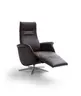Relaxsessel Girona -  Relaxfunktion (motorisch), Leder, Dunkelbraun