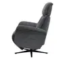 TV-Sessel MARLON - drehbar, Relaxfunktion, Kopfteilverstellung, Stoff, Graublau