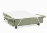 Faltsofa Easy - 2-Sitzer, ca. 140 cm inkl. Schlaffunktion/Topper/Armteil verstellbar, Stoff, Grün