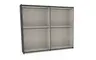 Schiebetürenschrank Loretto - B ca. 280 cm, Lack matt, Anthrazit