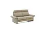 Sofa EM Dublin - 2,5-Sitzer inkl. Armlehne verstellbar, Leder, Taupe