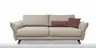 Sofa Fiolina - 3-Sitzer inkl. Schlaffunktion, Stoff, Hellgrau