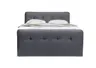 Boxspringbett HOLLIE- Liegefläche ca. 180x200 cm, Stoff, Grau, Bonell, Inkl. Topper