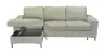 Ecksofa - Ecke links, 2-Sitzer inkl. Schlaffunktion und Bettkasten, Stoff, Creme