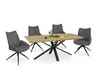 Stuhl MAUREEN - drehbar, Stoff, Grau