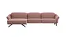 Ecksofa Bormio - Longchair links mit 3-Sitzer, Kopfteilverstellung, Stoff, Pfirsich