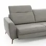 Sofa Tulsa KV - 3-Sitzer, inkl. Sitzvorzug (motorisch) und Kopfteilverstellung, Leder, Graubeige