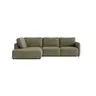 Ecksofa Liendo - Ecke und Abschlussteil mit 2-Sitzer rechts, Stoff, Olivgrün