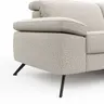Sofa Rafaela 2.0 - 2,5-Sitzer inkl. 1x Relaxfunktion und Kopfteile verstellbar, Stoff, Champagner