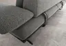 Ecksofa - Longchair links mit 2,5-Sitzer, Rückenlehne/Armlehne verstellbar, Stoff, Grau