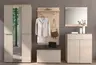 Garderobe - inkl. Sitzkissen, Riva Eiche Nachbildung, Kaschmir