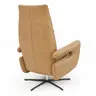 Relaxsessel Lucero 2.0 -  Kopfteil/Fußteil/Rückenlehne verstellbar, Leder, Cognac