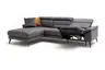 Ecksofa Anna - Longchair links mit 2,5-Sitzer inkl. Relaxfunktion (motorisch), Kopfteil verstellbar, Stoff, Stahl