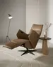Relaxsessel Riposo - inkl. motorischer Relaxfunktion, Leder, Braun