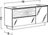 Unterschrank - mit Beleuchtung, B ca. 110 cm, Anthrazit, Eiche massiv