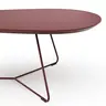 Couchtisch Fano - LBH ca. 87x78x33 cm, Fenix, Bordeaux