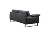Sofa Smilla - 3-Sitzer, Leder, Schwarz
