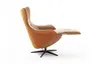 Relaxsessel Follina - Relaxfunktion (motorisch), Leder, Stoff, Cognac