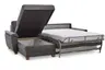 Ecksofa Lakeville 1 - Longchair links mit 2-Sitzer inkl. Schlaffunktion mit Bettkasten, Stoff, Grau