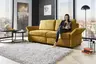 Sofa - 2-Sitzer mit Schlaffunktion, Stoff, Senfgelb