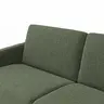 Sofa Nuoro - 2,5-Sitzer inkl. Schlaffunktion, Armlehne mit Kufe, Stoff, Olivgrün