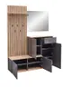 Kompaktgarderobe - Anthrazit, Artisan Eiche Nachbildung