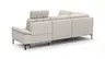 Ecksofa Matero - Ecke mit 2-Sitzer rechts inkl. Relaxfunktion motorisch und Sitzvorzug, Stoff, Hellgrau