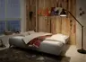 Funktionssofa - JUNNIS - Schlaffunktion mit Bettkasten, Stoff, Hellbeige