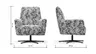 Drehsessel Charlotte - Stoff, Blumig