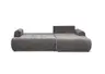 Ecksofa - 2-Sitzer mit Longchair rechts, Stoff, Steingrau