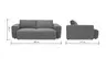 Bigsofa Lilaia - 3-Sitzer Tief, Stoff, Creme